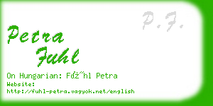 petra fuhl business card